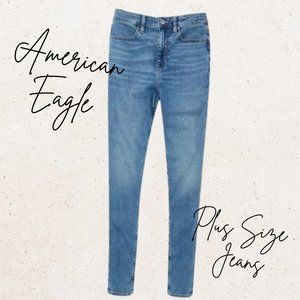 PLUS SIZE QUEENS! Blue 20 Short Jeans from American Eagle! The MOST comfy jeans